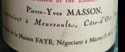 (image for) Pierre Yves Masson POMMARD LES SAUSSILLES 1993 [Vsbs ]